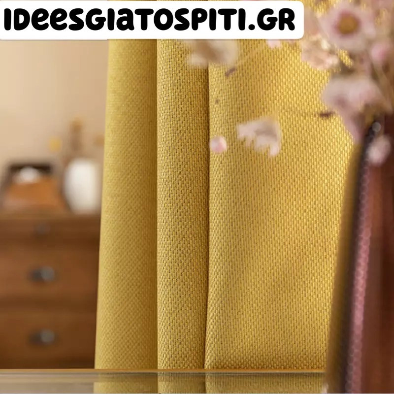 Κουρτίνα Τραπαρία-Σκίασης έτοιμη ραμμένη με κρίκους, Ποντικί