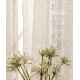 Κουρτίνα έτοιμη ραμμένη με κρίκους, Δαντέλα με σχέδιο Μπαροκ, χρώμα Λευκό
